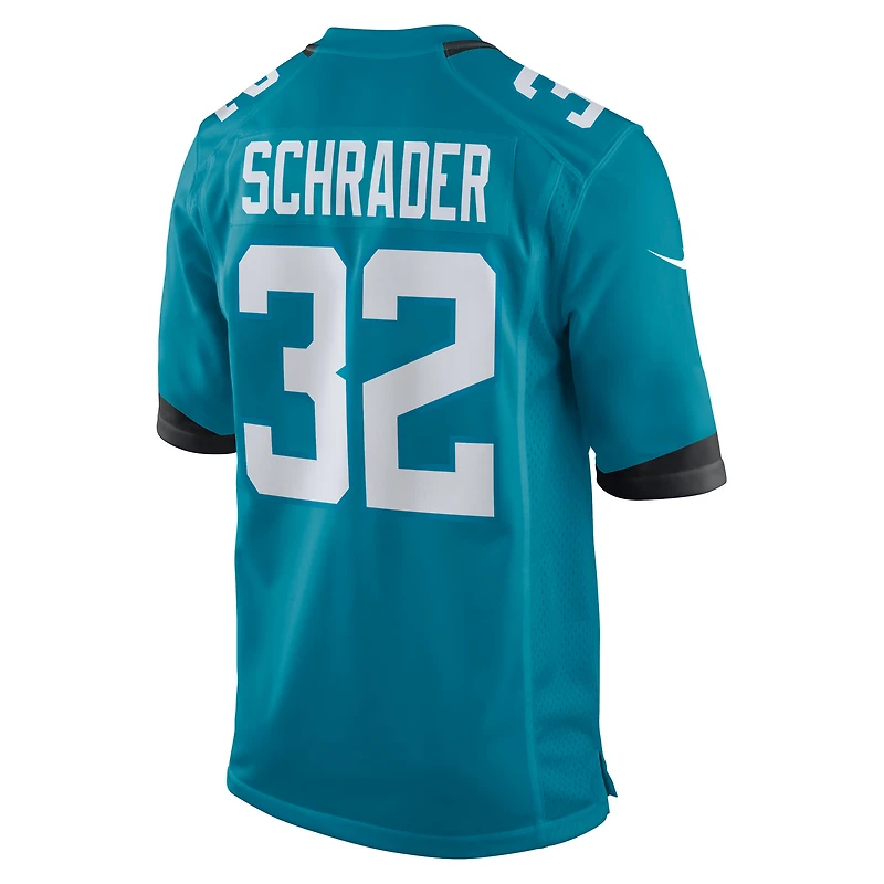 Men's Nike Cody Schrader Teal Jacksonville Jaguars Team Game Jersey