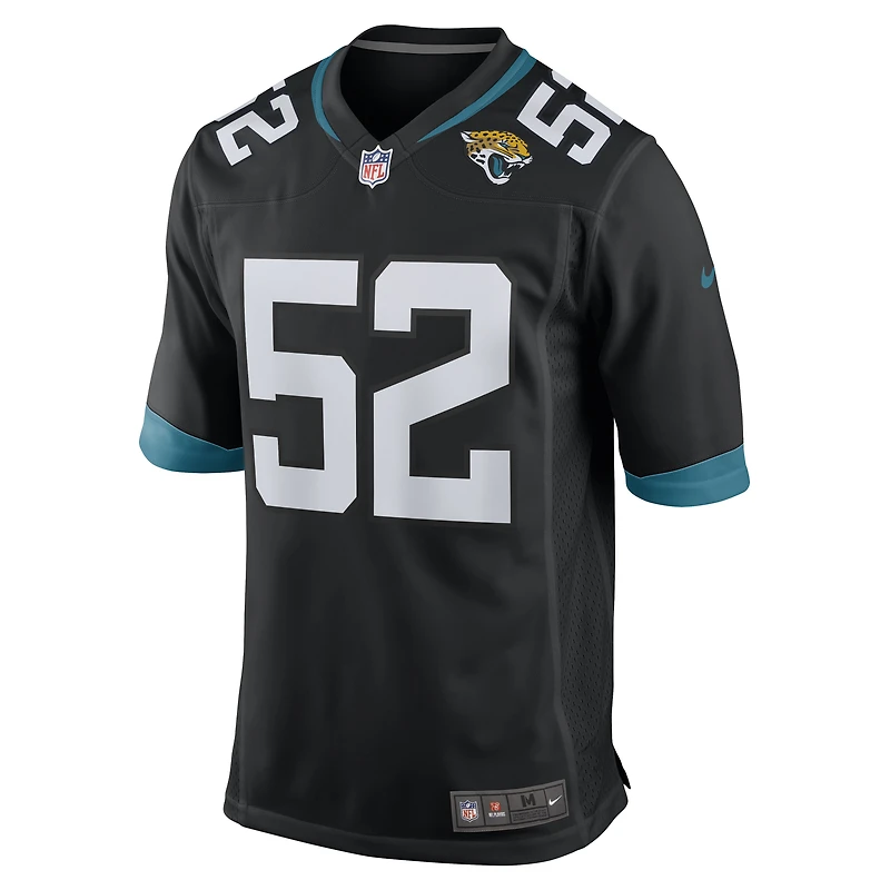 Men's Nike DaVon Hamilton Black Jacksonville Jaguars Game Jersey