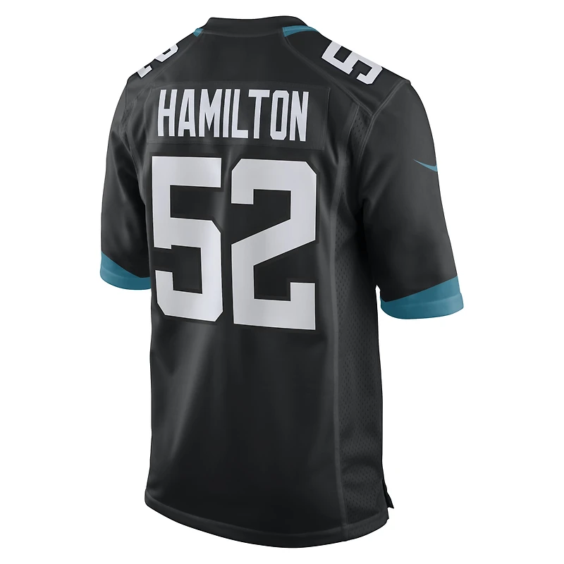 Men's Nike DaVon Hamilton Black Jacksonville Jaguars Game Jersey