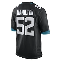 Men's Nike DaVon Hamilton Black Jacksonville Jaguars Game Jersey