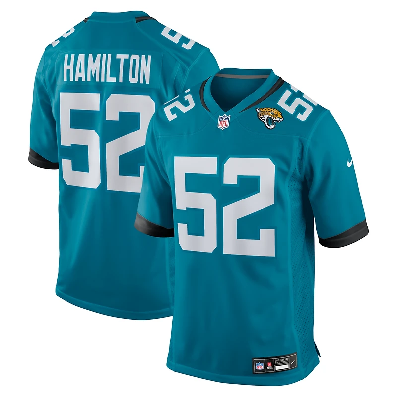 Men's Nike DaVon Hamilton Black Jacksonville Jaguars Game Jersey