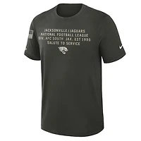 Men's Nike Forest Green Jacksonville Jaguars 2025 Salute to Service Sideline Slub Dri-FIT T-Shirt