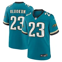 Maillot de jeu rétro Nike Foye Oluokun Teal Jacksonville Jaguars Prowler pour homme