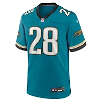 maillot Nike Fred Taylor pour hommes, sarcelle, Jacksonville Jaguars Prowler Throwback Game,