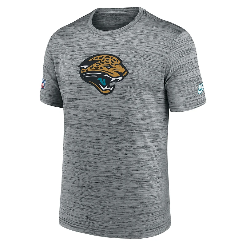 Men's Nike Gray Jacksonville Jaguars Sideline Velocity Throwback Logo Dri-FIT T-Shirt