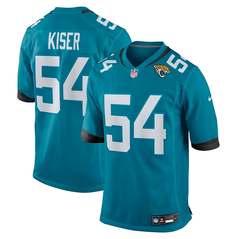 Men's Nike Jack Kiser Teal Jacksonville Jaguars Team Game Jersey