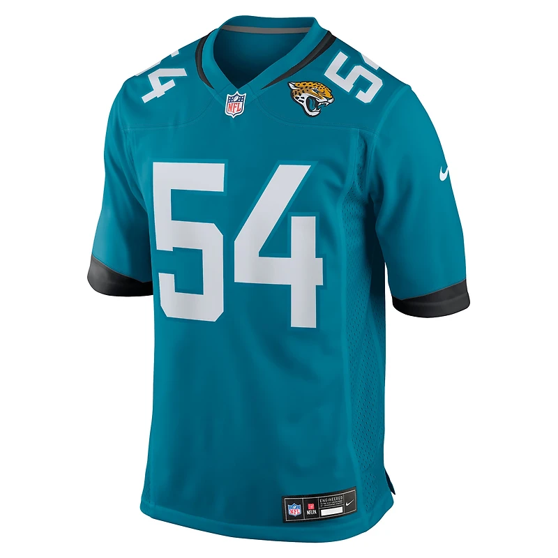Men's Nike Jack Kiser Teal Jacksonville Jaguars Team Game Jersey