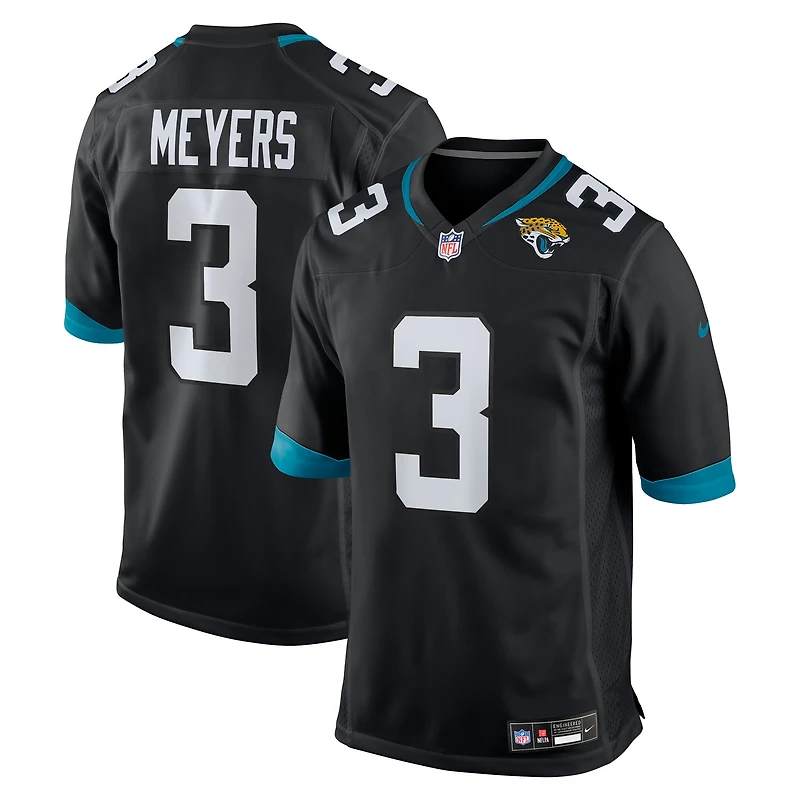Maillot alternatif noir Nike Jakobi Meyers des Jaguars de Jacksonville pour homme