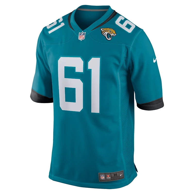 Men's Nike Jerome Carvin  Teal Jacksonville Jaguars Team Game Jersey