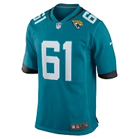 Men's Nike Jerome Carvin  Teal Jacksonville Jaguars Team Game Jersey
