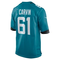 Men's Nike Jerome Carvin  Teal Jacksonville Jaguars Team Game Jersey