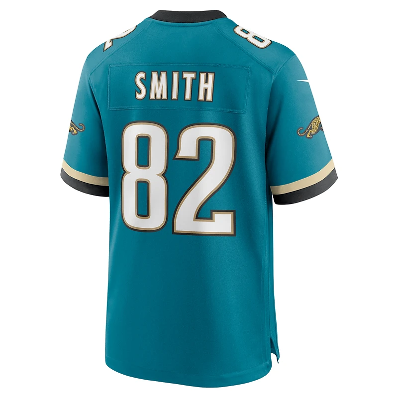 Maillot Nike Jimmy Smith pour homme, bleu sarcelle, joueur retraité des Jaguars de Jacksonville, match alternatif
