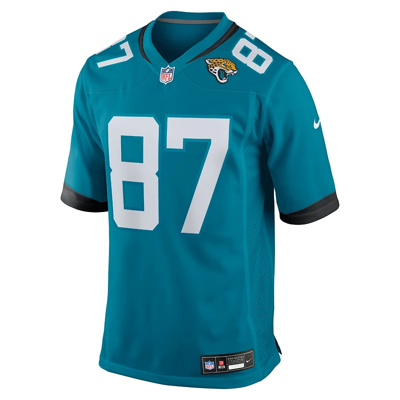 Men's Nike Jordan Akins Teal Jacksonville Jaguars Team Game Jersey