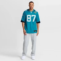 Men's Nike Jordan Akins  Teal Jacksonville Jaguars Team Game Jersey
