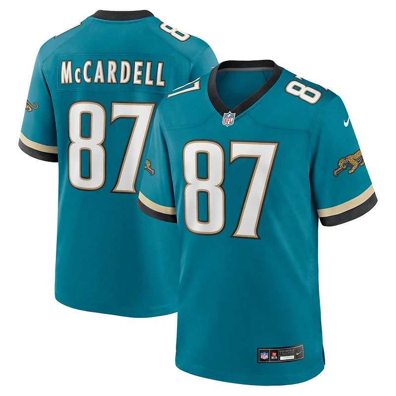Maillot Nike Keenan McCardell pour homme, bleu sarcelle, joueur retraité des Jaguars de Jacksonville, match alternatif