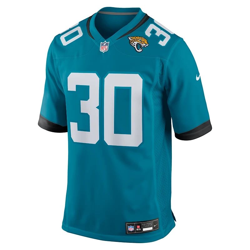 Maillot de joueur jeu Nike Montaric marron sarcelle des Jacksonville Jaguars pour hommes