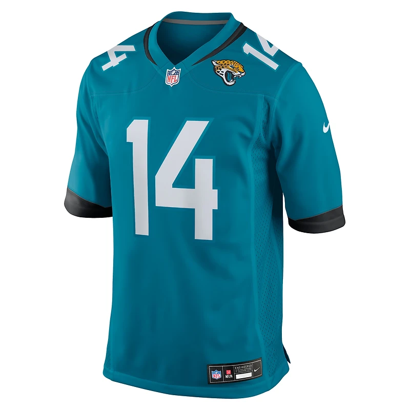 Men's Nike Nick Mullens  Teal Jacksonville Jaguars Team Game Jersey