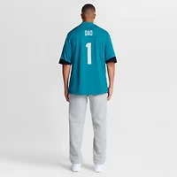 Maillot de match numéro 1 Nike pour hommes, papa, sarcelle, Jacksonville Jaguars