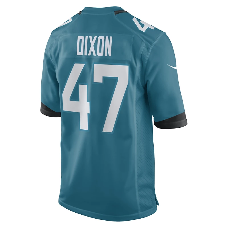 Men's Nike Teal De'Shaan Dixon Jacksonville Jaguars Team Game Player Jersey