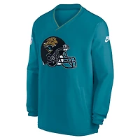 Coupe-vent à manches longues et col en V avec logo rétro Jacksonville Jaguars 2024 pour homme Nike Teal