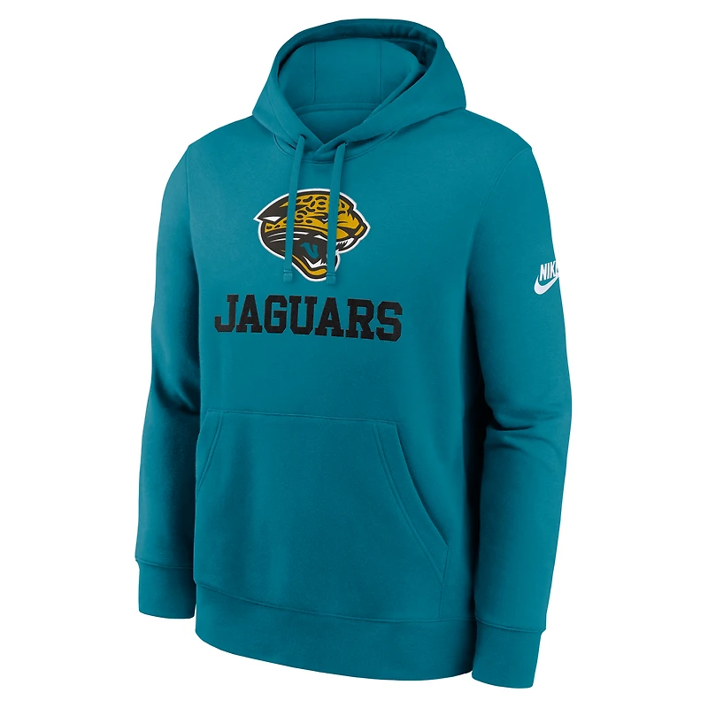 Men's Nike Teal Jacksonville Jaguars Best Season Rewind Club Pullover Hoodie