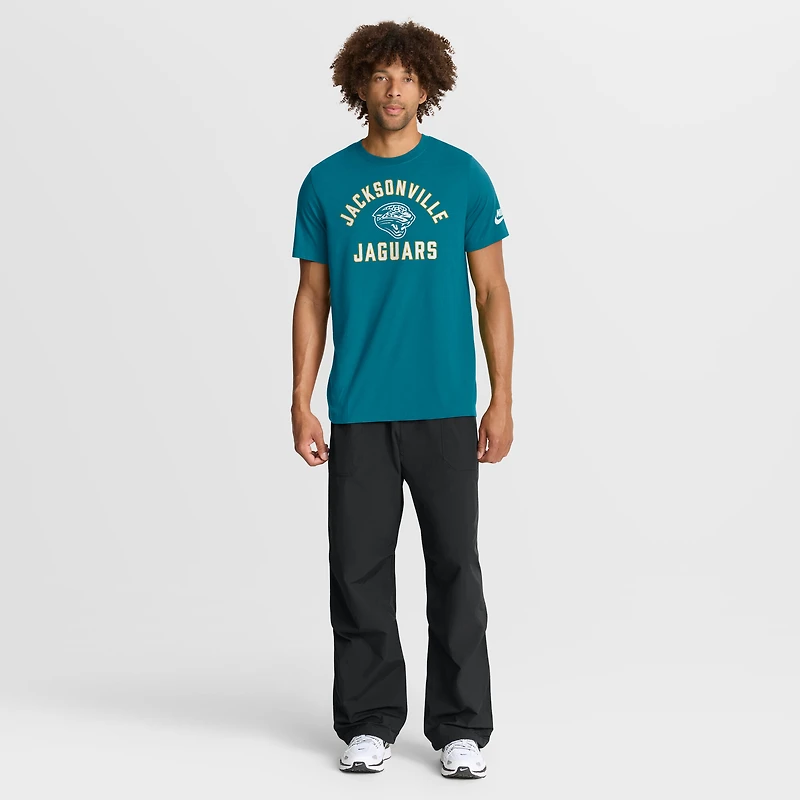 T-shirt Nike bleu sarcelle pour homme Jacksonville Jaguars Favorable Timeline Tri-Blend