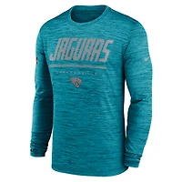 Men's Nike Teal Jacksonville Jaguars Sideline Offensive Transition Velocity Dri-FIT Long Sleeve T-Shirt