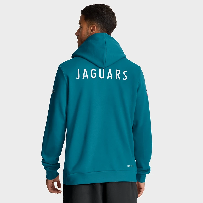 Men's Nike Teal Jacksonville Jaguars Sideline Standard Issue Alt 2 Dri-FIT Hoodie