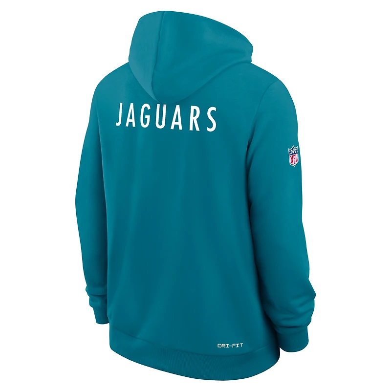 Men's Nike Teal Jacksonville Jaguars Sideline Standard Issue Alt 2 Dri-FIT Hoodie