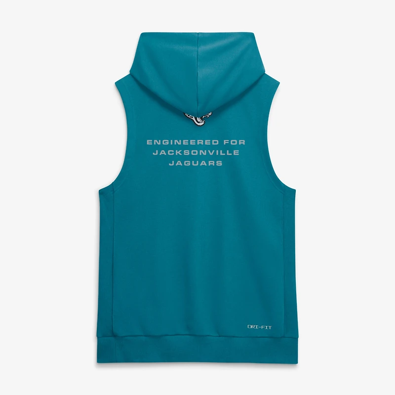 Men's Nike Teal Jacksonville Jaguars Sideline Standard Issue Dri-FIT Sleeveless Hoodie