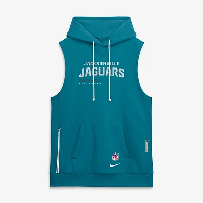 Sweat à capuche sans manches Nike Dri-FIT pour homme, coloris turquoise, édition standard Jacksonville Jaguars.
