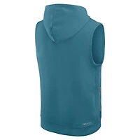 Men's Nike Teal Jacksonville Jaguars Sideline Standard Issue Dri-FIT Sleeveless Hoodie