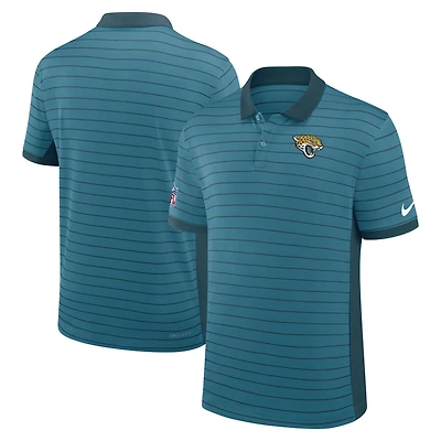 Men's Nike Teal Jacksonville Jaguars Sideline Victory Stripe Dri-FIT Polo