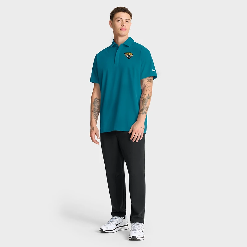 Polo tissé Nike Dri-FIT bleu sarcelle pour homme des Jaguars de Jacksonville