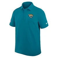 Polo tissé Nike Dri-FIT bleu sarcelle pour homme des Jaguars de Jacksonville