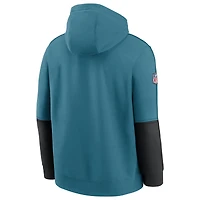 Sweat à capuche Nike pour hommes, bleu sarcelle, Jacksonville Jaguars Throwback Alternate Logo Team Issue Club