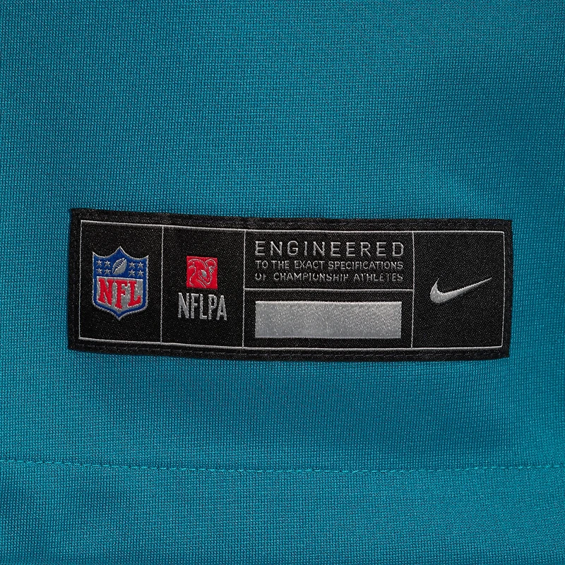 maillot Nike Travis Etienne Jr pour hommes, sarcelle, Jacksonville Jaguars Prowler Throwback Game,