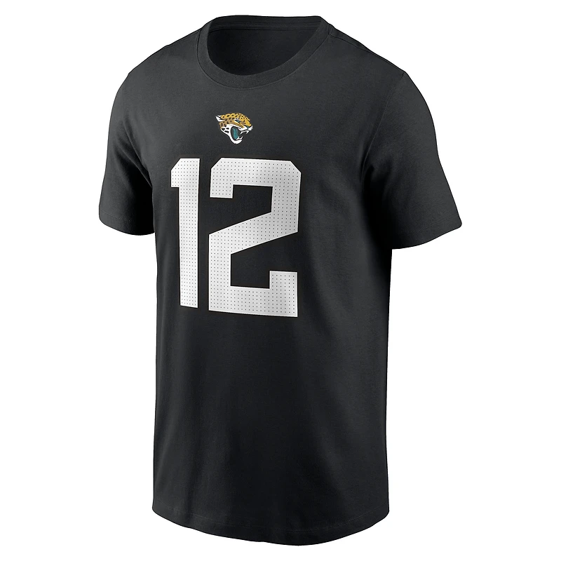 T-shirt Nike Travis Hunter Teal Jacksonville Jaguars pour homme avec nom et numéro
