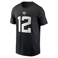 T-shirt Nike Travis Hunter Teal Jacksonville Jaguars pour homme avec nom et numéro