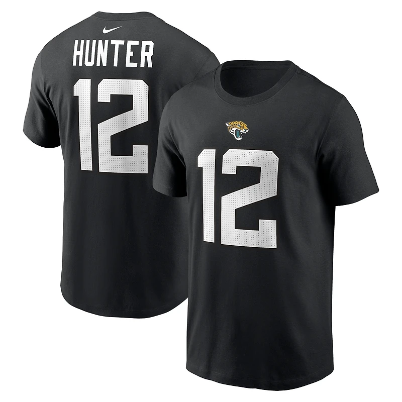 T-shirt Nike Travis Hunter Teal Jacksonville Jaguars pour homme avec nom et numéro