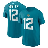 Men's Nike Travis Hunter Teal Jacksonville Jaguars Name & Number T-Shirt
