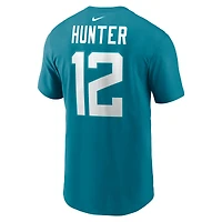 Men's Nike Travis Hunter Teal Jacksonville Jaguars Name & Number T-Shirt