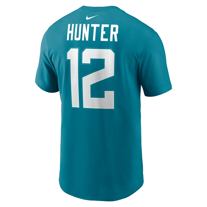 Men's Nike Travis Hunter Teal Jacksonville Jaguars Name & Number T-Shirt