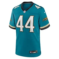 Maillot de jeu Nike Travon Walker pour hommes, bleu sarcelle, Jacksonville Jaguars Prowler Throwback Player Game
