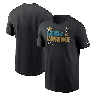 T-shirt graphique Nike Trevor Lawrence pour homme, noir, Jacksonville Jaguars Player