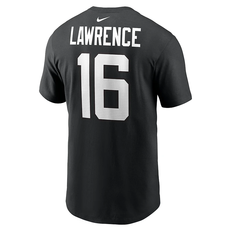 T-shirt avec nom et numéro du joueur des Jacksonville Jaguars Nike Trevor Lawrence noir pour homme