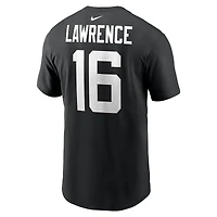 T-shirt avec nom et numéro du joueur des Jacksonville Jaguars Nike Trevor Lawrence noir pour homme
