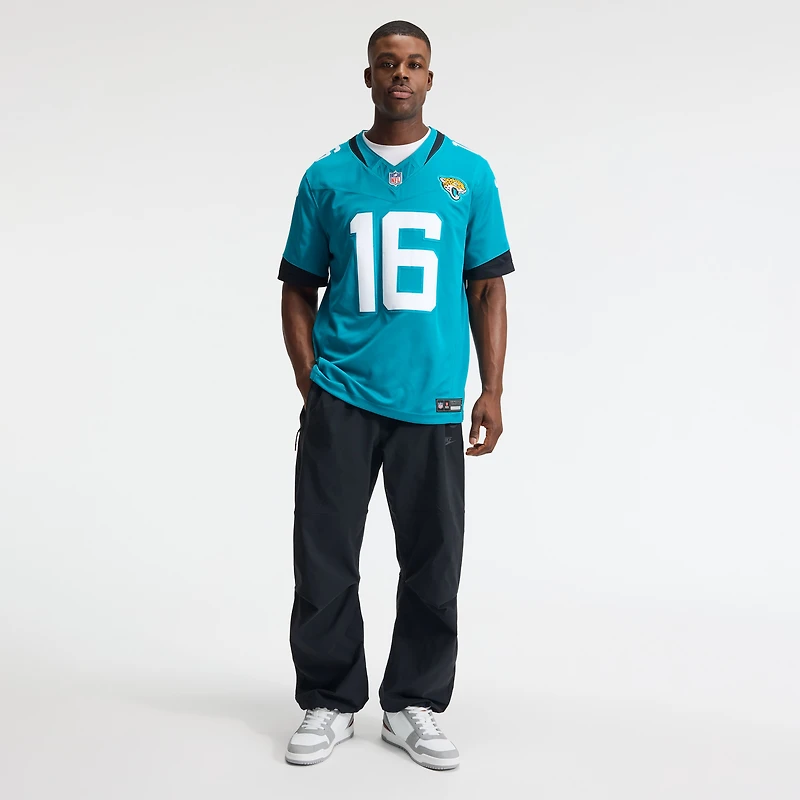 Men's Nike Trevor Lawrence Teal Jacksonville Jaguars Vapor F.U.S.E. Stitched Limited Jersey