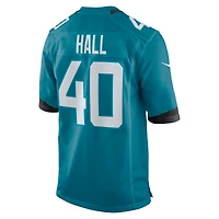 Men's Nike Tyler Hall  Teal Jacksonville Jaguars Team Game Jersey
