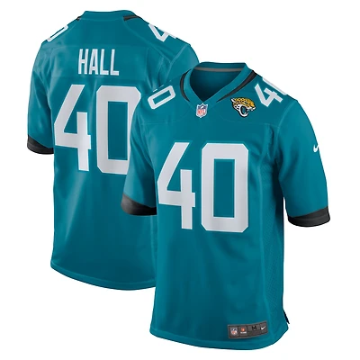 Men's Nike Tyler Hall  Teal Jacksonville Jaguars Team Game Jersey
